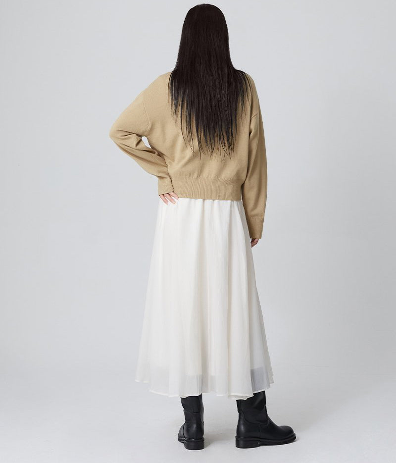 【WE ARE】韓國LAP Ｖ領針織毛衣(附綁帶)AR4KHA66