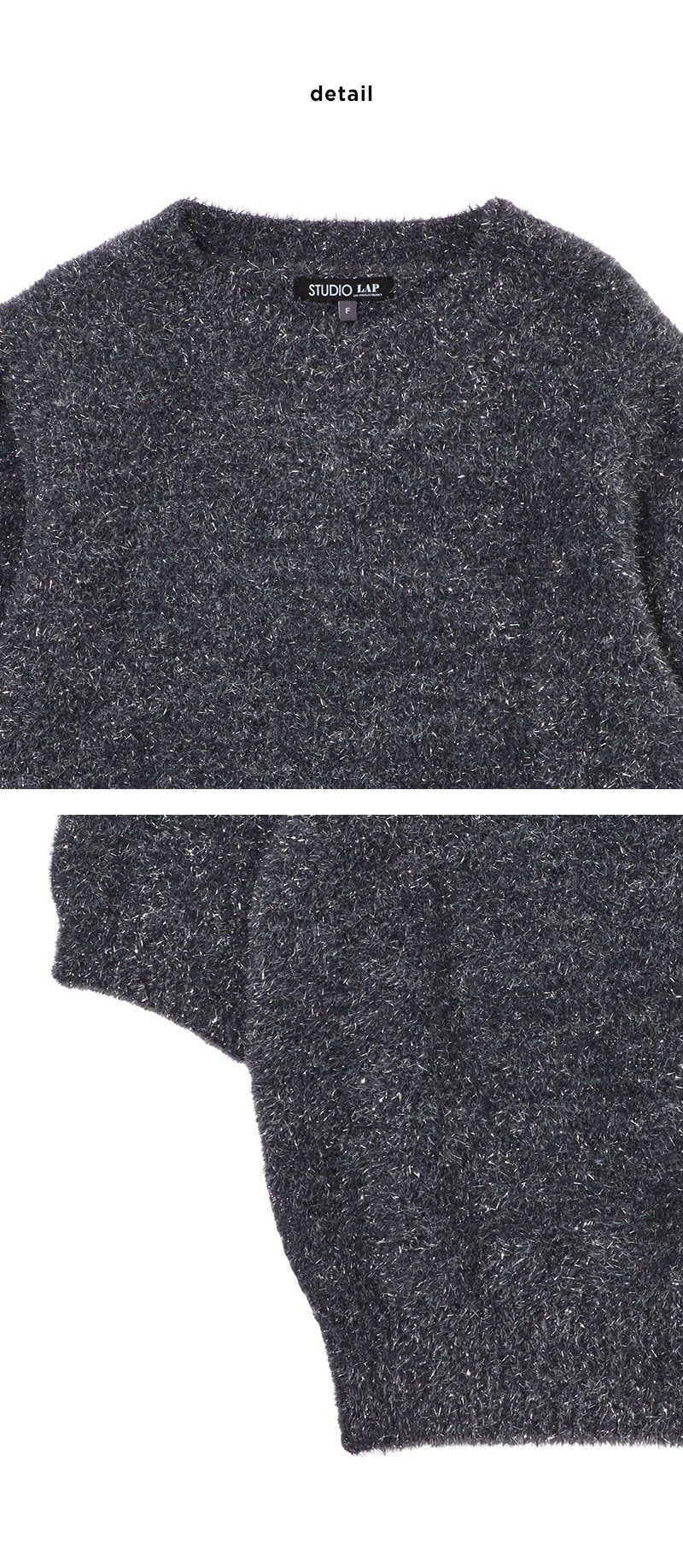 【WE ARE】韓國LAP 親膚金蔥短袖毛衣 AR4KHA74