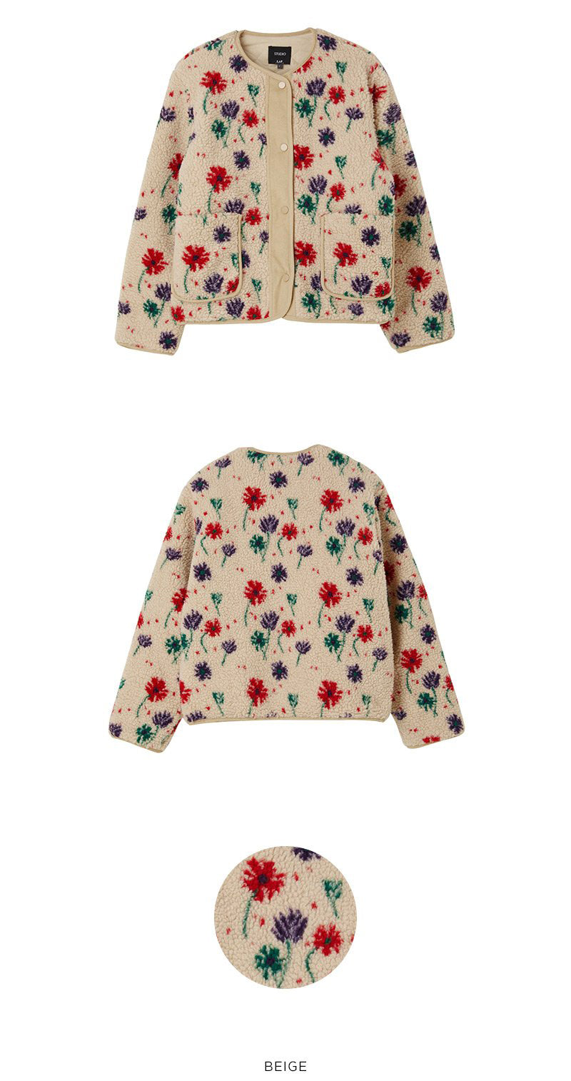 【WE ARE】韓國LAP 圓領羊羔毛鋪棉外套AR4MZA63