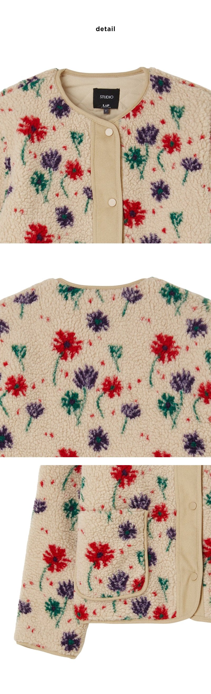 【WE ARE】韓國LAP 圓領羊羔毛鋪棉外套AR4MZA63