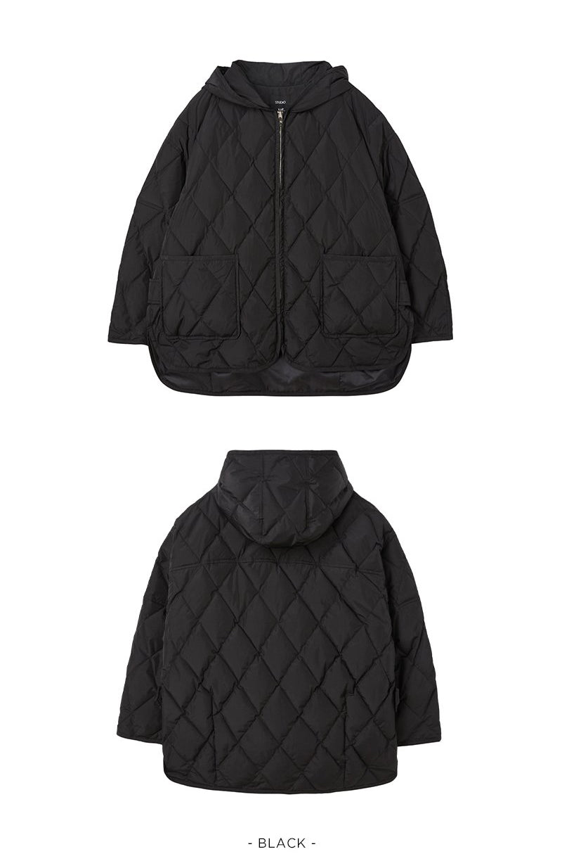 【WE ARE】韓國LAP 菱紋輕羽絨連帽外套 AR4PDA65