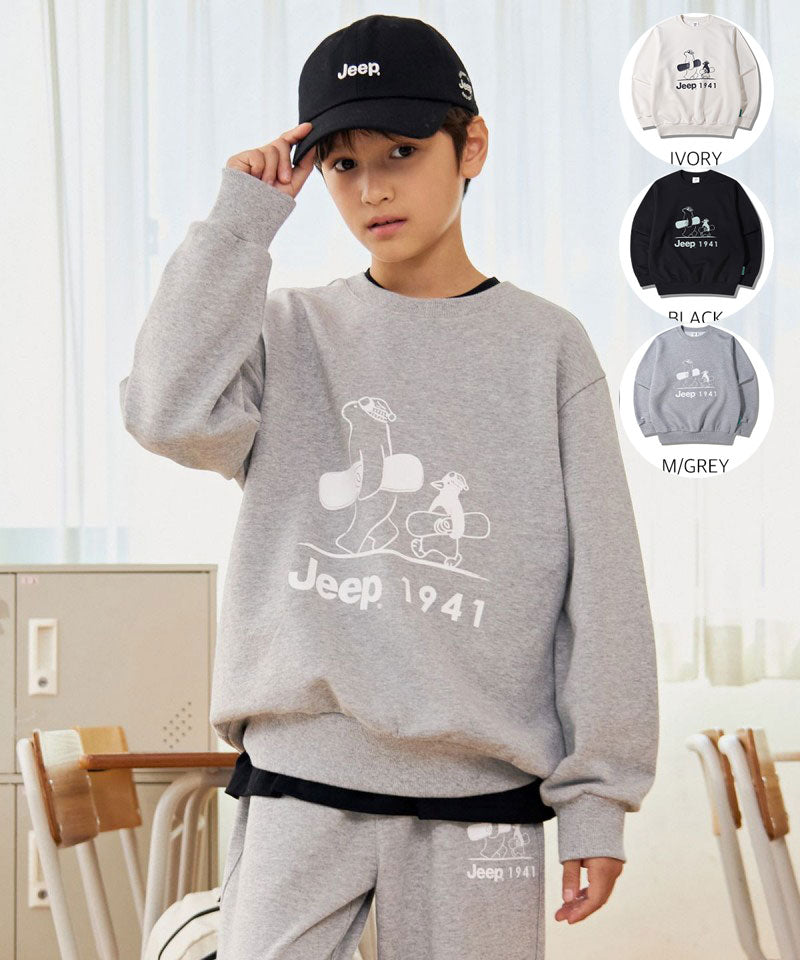 兒童款【WE ARE】韓國JEEP 綠標企鵝＆熊大學Ｔ KQ5TSU890