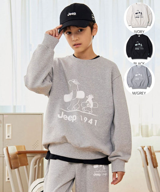 兒童款【WE ARE】韓國JEEP 綠標企鵝＆熊大學Ｔ KQ5TSU890