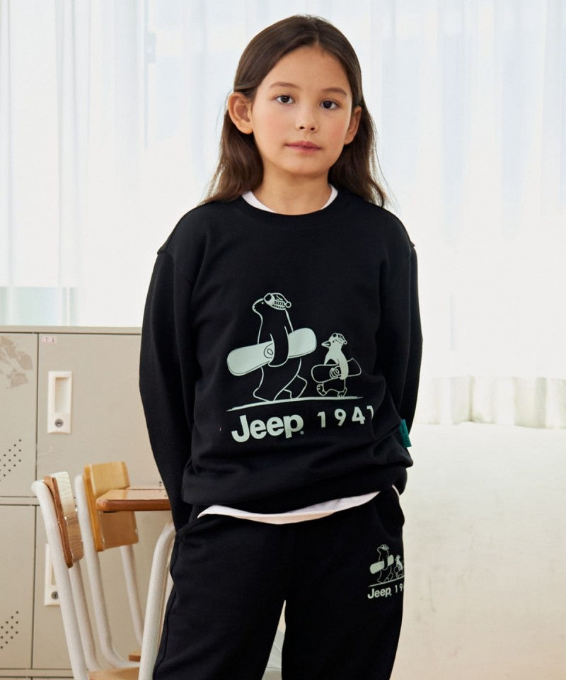 兒童款【WE ARE】韓國JEEP 綠標企鵝＆熊大學Ｔ KQ5TSU890