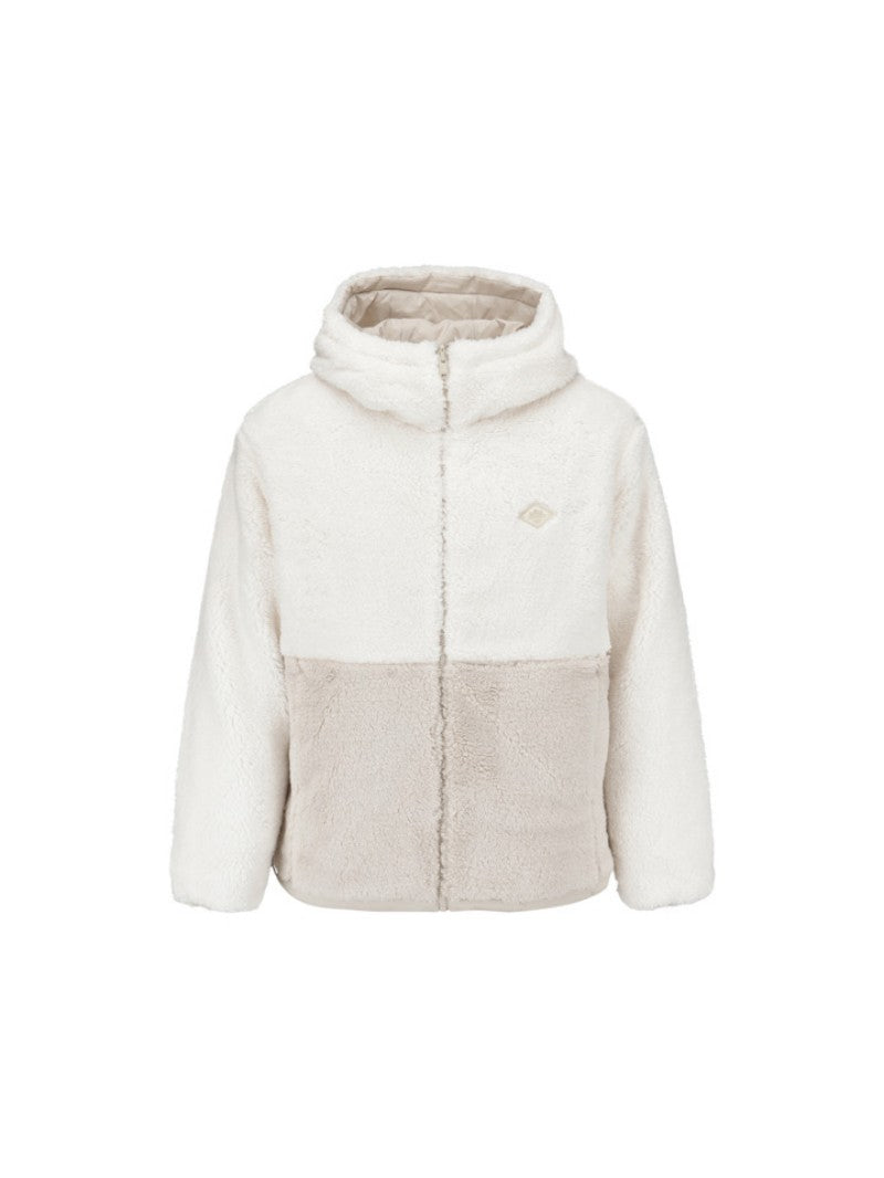 男女同款【WE ARE】韓國POLHAM羊羔毛連帽雙面外套