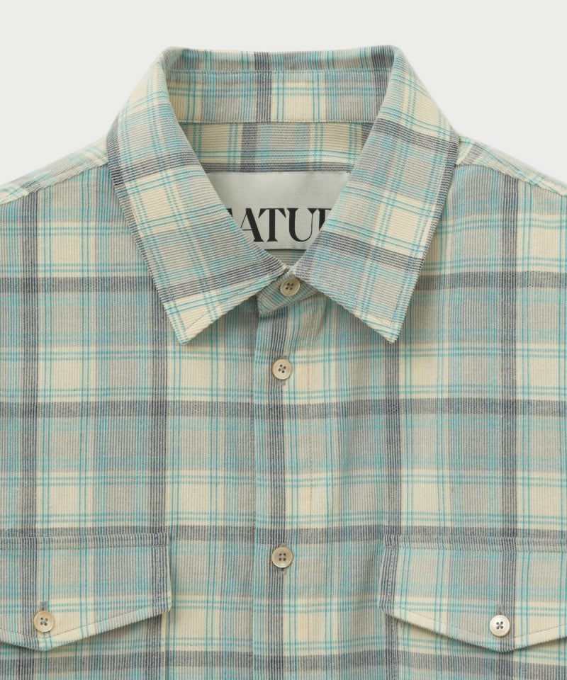 男女同款【WE ARE】韓國Satur格紋襯衫SA253USH02