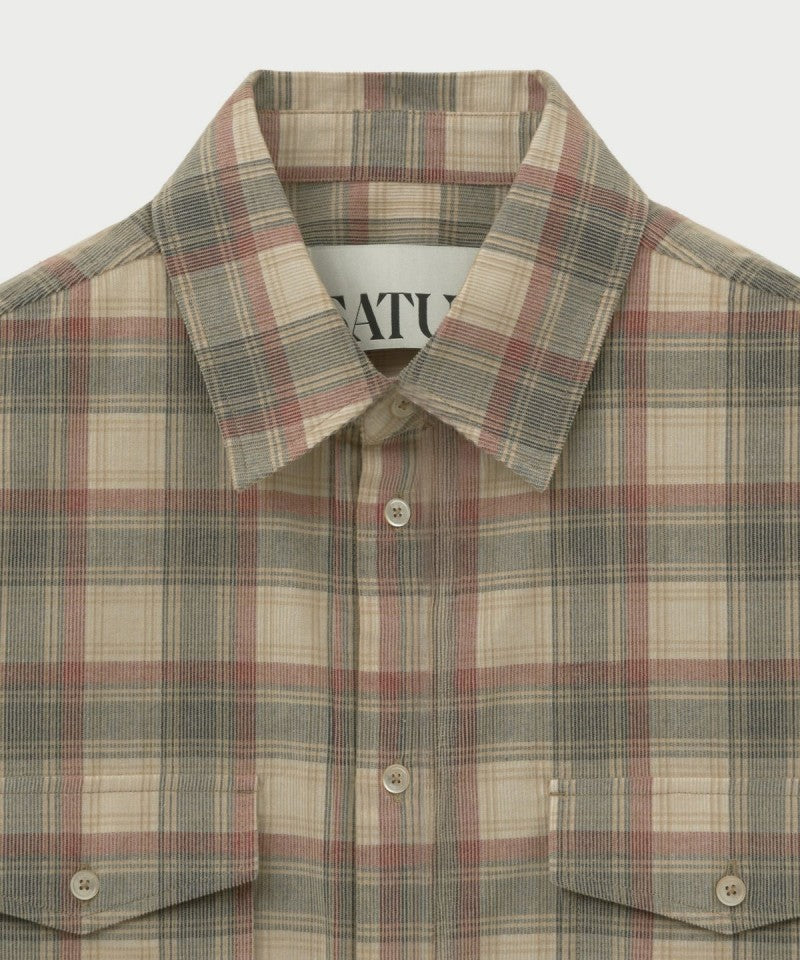 男女同款【WE ARE】韓國Satur格紋襯衫SA253USH02