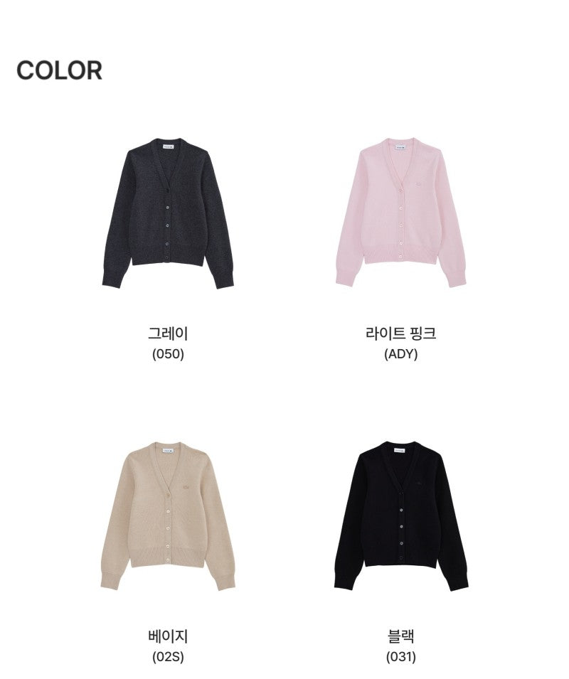 女款【WE ARE】韓國LACOSTE鱷魚開衫外套AF209E55N