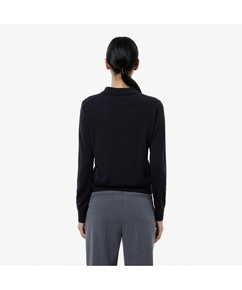 女款【WE ARE】韓國LACOSTE鱷魚針織POLO領襯衫AF793E55N