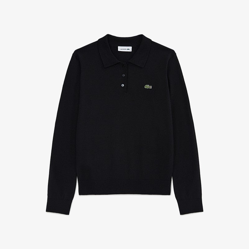 女款【WE ARE】韓國LACOSTE鱷魚針織POLO領襯衫AF793E55N