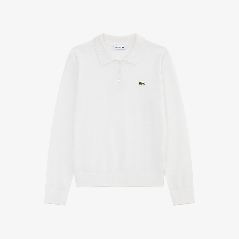 女款【WE ARE】韓國LACOSTE鱷魚針織POLO領襯衫AF793E55N