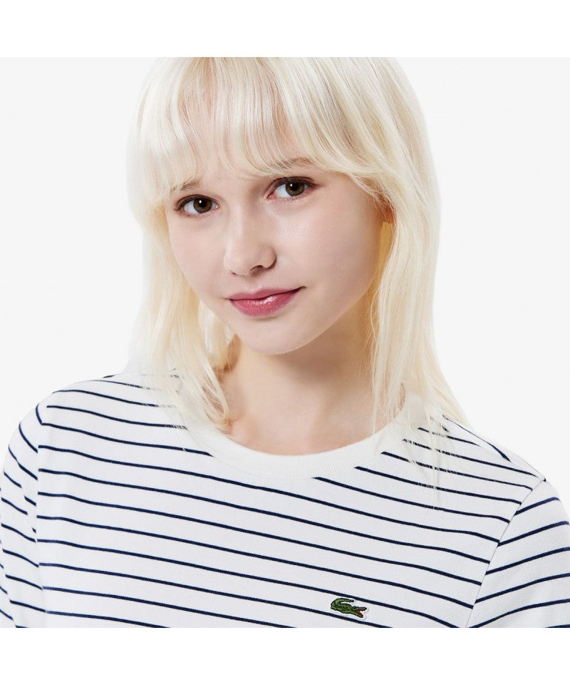 女款【WE ARE】韓國LACOSTE鱷魚條紋長袖T恤TF822E55N