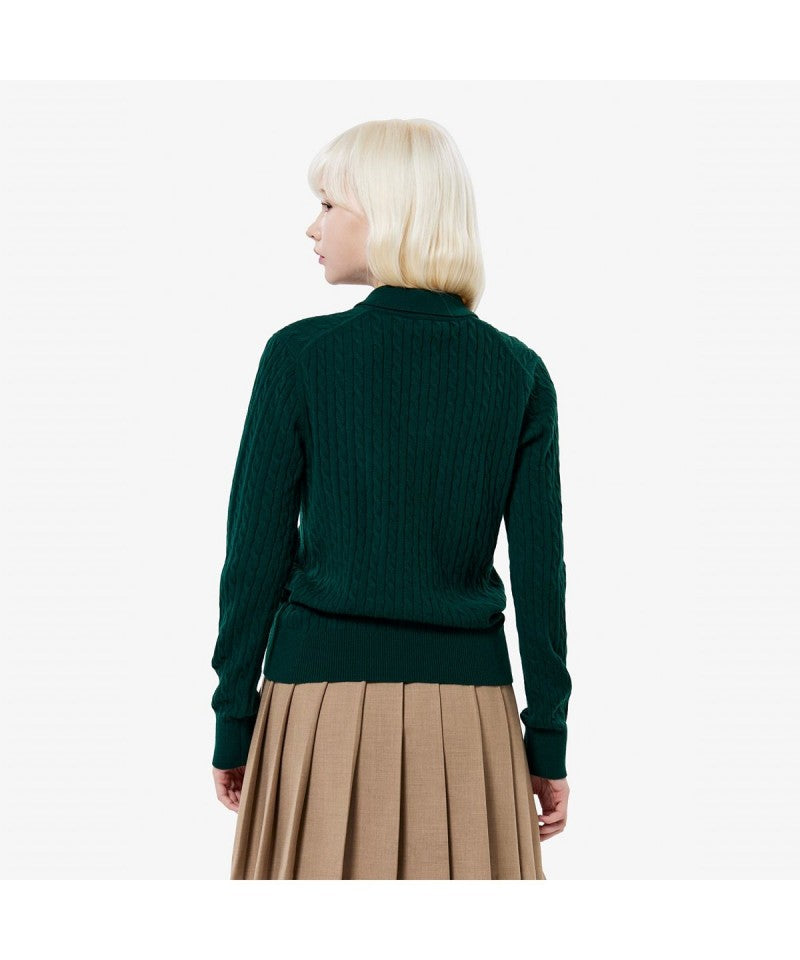 女款【WE ARE】韓國LACOSTE鱷魚POLO衫針織毛衣AF207E55N