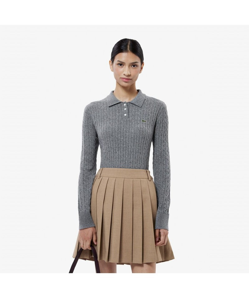 女款【WE ARE】韓國LACOSTE鱷魚POLO衫針織毛衣AF207E55N