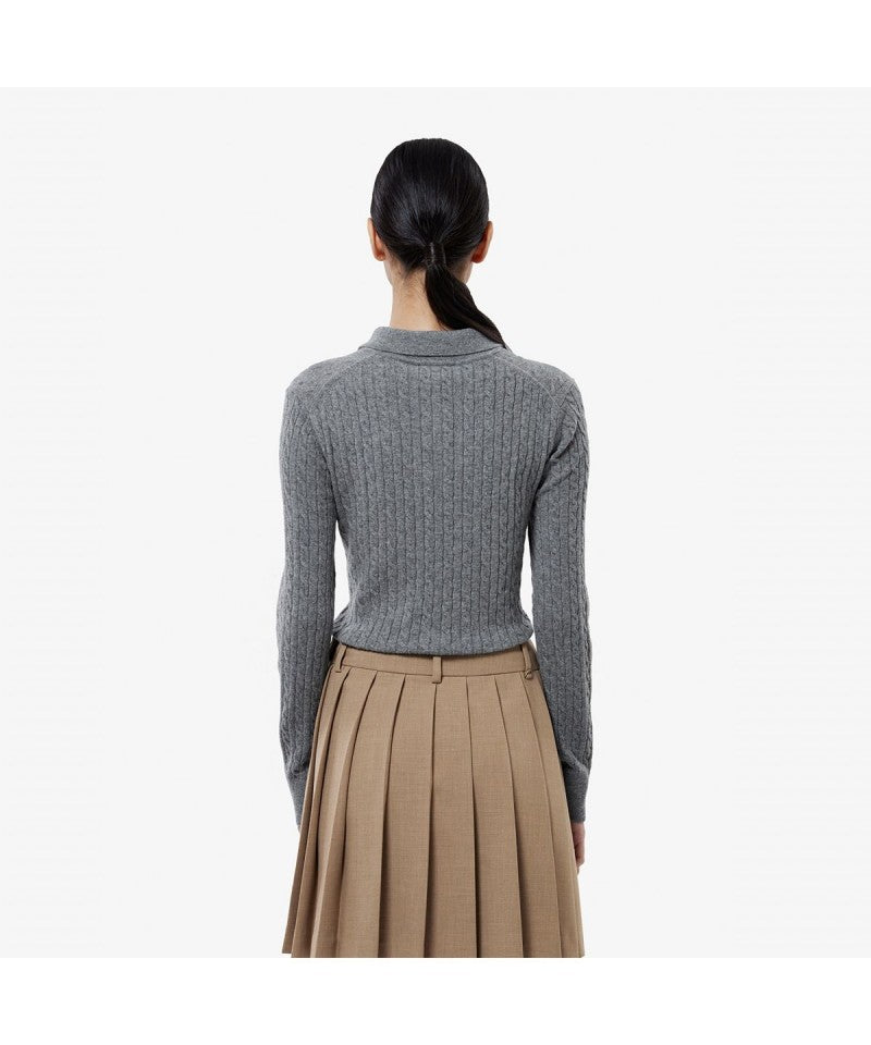 女款【WE ARE】韓國LACOSTE鱷魚POLO衫針織毛衣AF207E55N