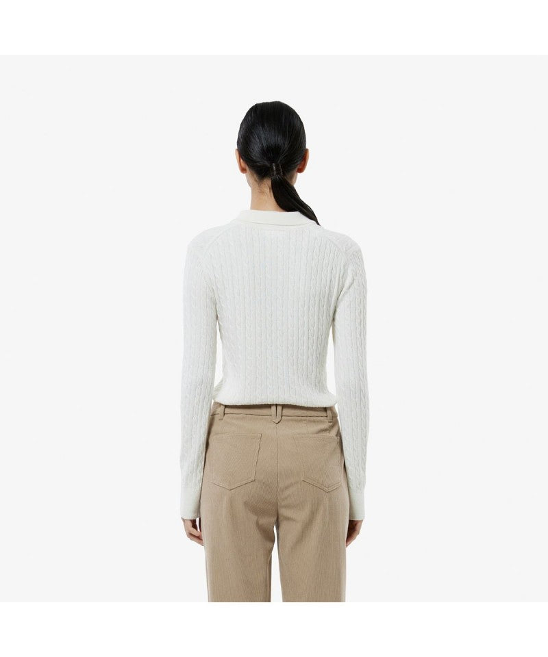 女款【WE ARE】韓國LACOSTE鱷魚POLO衫針織毛衣AF207E55N