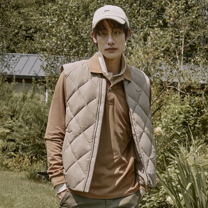 男款【WE ARE】韓國LACOSTE鱷魚羽絨馬甲外套BH282E55N