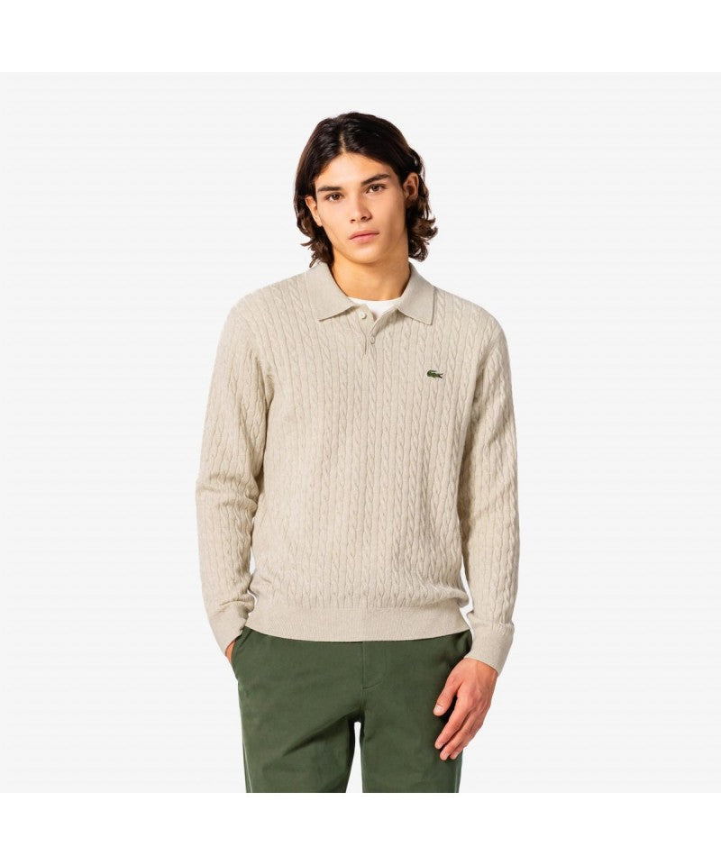 男款【WE ARE】韓國LACOSTE鱷魚POLO領針織毛衣AH580E55N