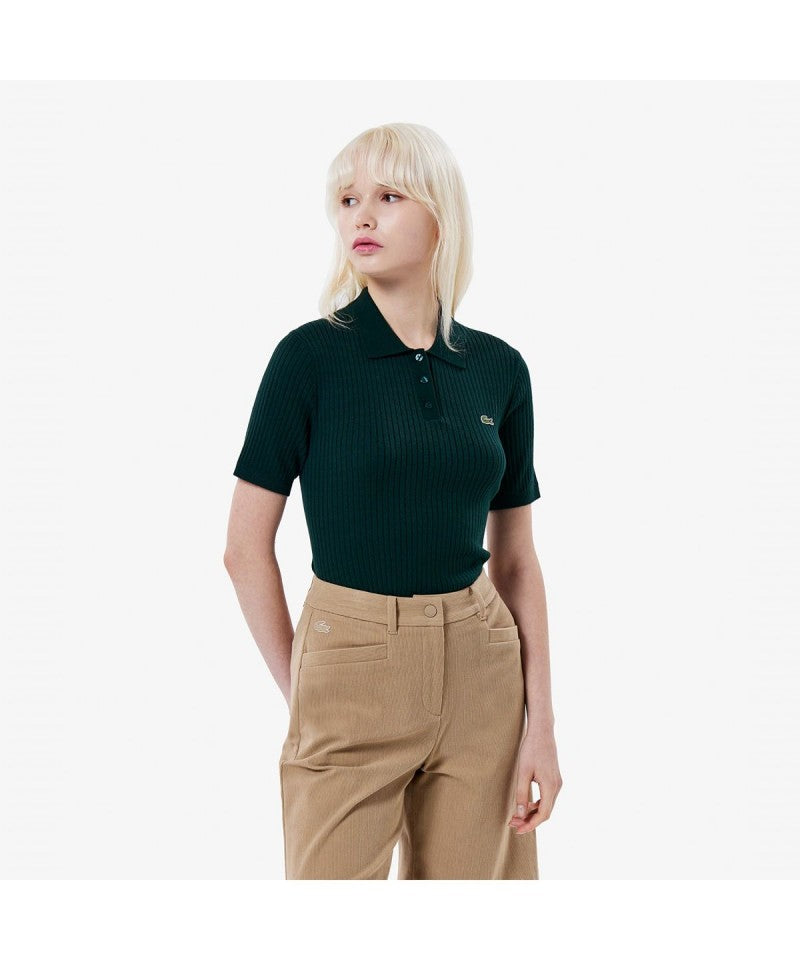 女款【WE ARE】韓國LACOSTE鱷魚POLO衫針織T恤PF570E55N