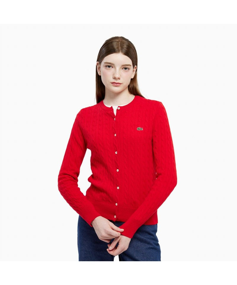 女款【WE ARE】韓國LACOSTE鱷魚針織開衫外套AF092E55N