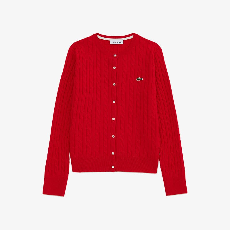 女款【WE ARE】韓國LACOSTE鱷魚針織開衫外套AF092E55N