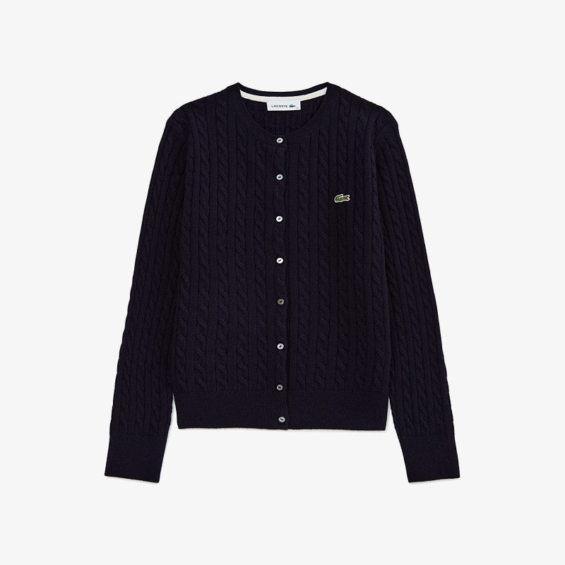 女款【WE ARE】韓國LACOSTE鱷魚針織開衫外套AF092E55N