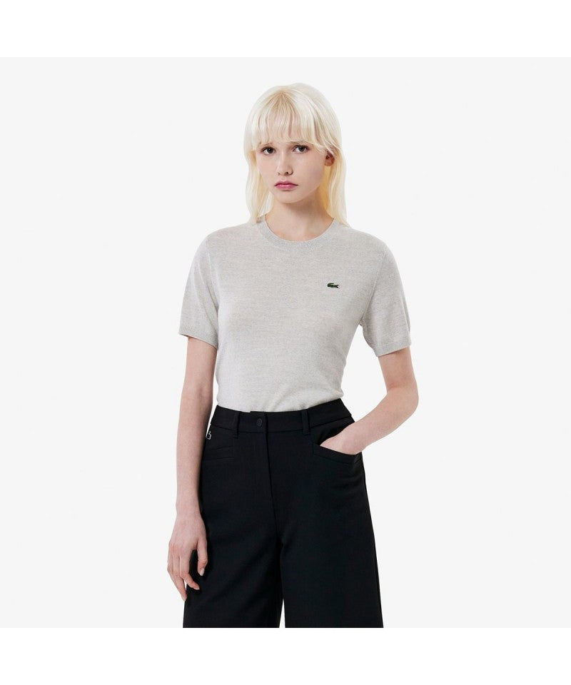 女款【WE ARE】韓國LACOSTE鱷魚針織毛衣T恤AF101E55N