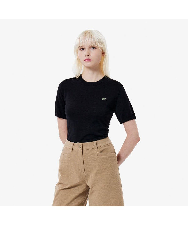 女款【WE ARE】韓國LACOSTE鱷魚針織毛衣T恤AF101E55N