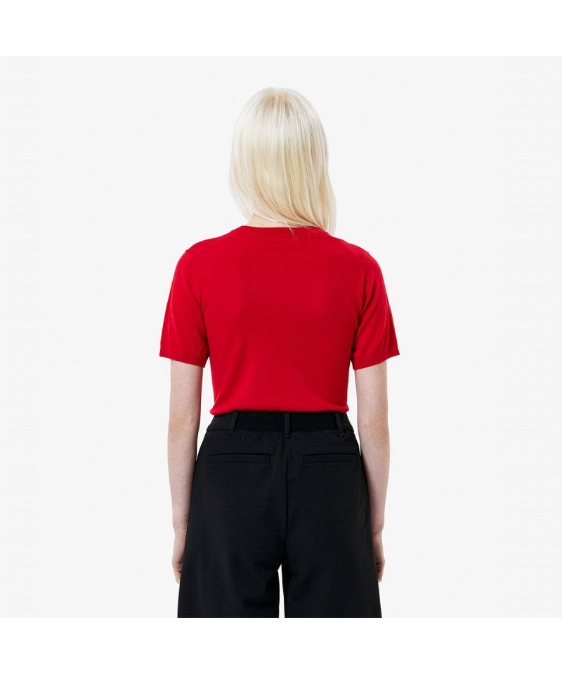 女款【WE ARE】韓國LACOSTE鱷魚針織毛衣T恤AF101E55N