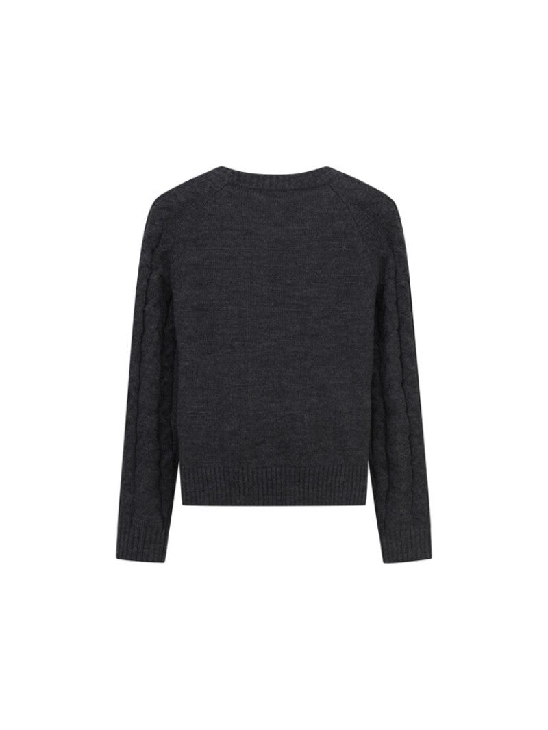 金泰梨同款 女款【WE ARE】韓國POLHAM復古麻花針織衫毛衣PHF4ER2480