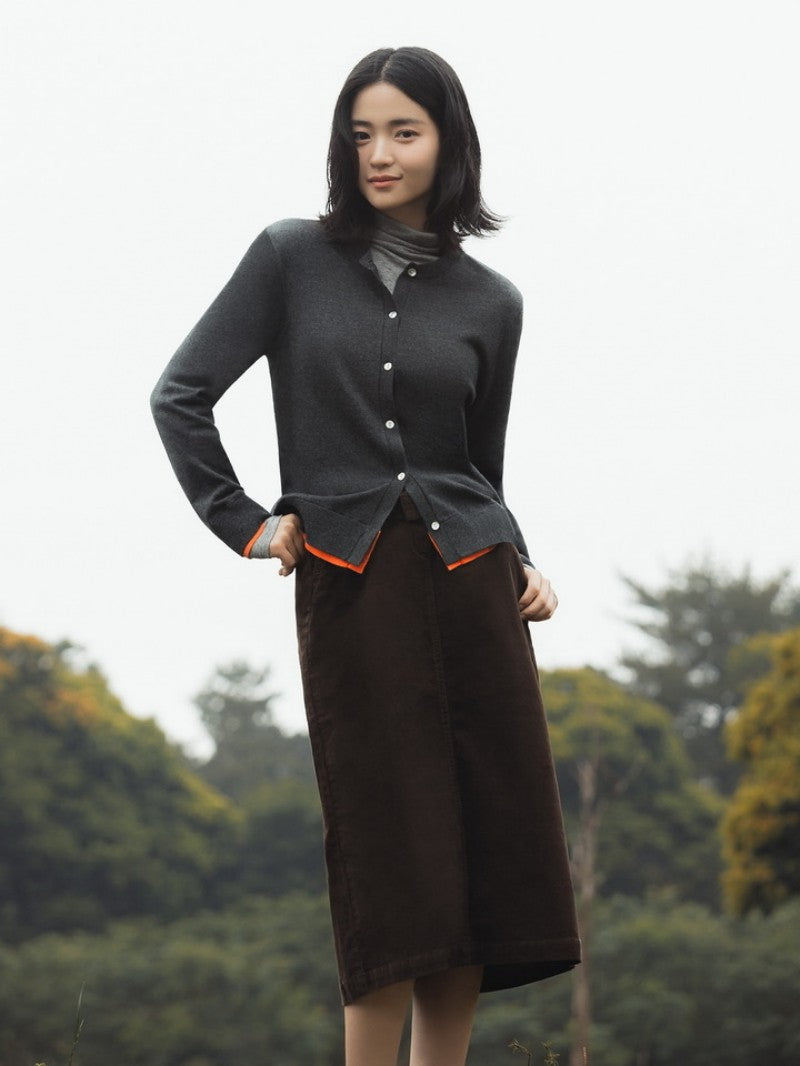 金泰梨同款 女款【WE ARE】韓國POLHAM燈芯絨半身裙PHF4RR2090