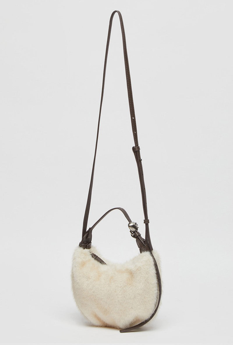 【WE ARE】韓國Archivepke Mini luv moon bag毛絨單肩斜挎包OVBRX25206