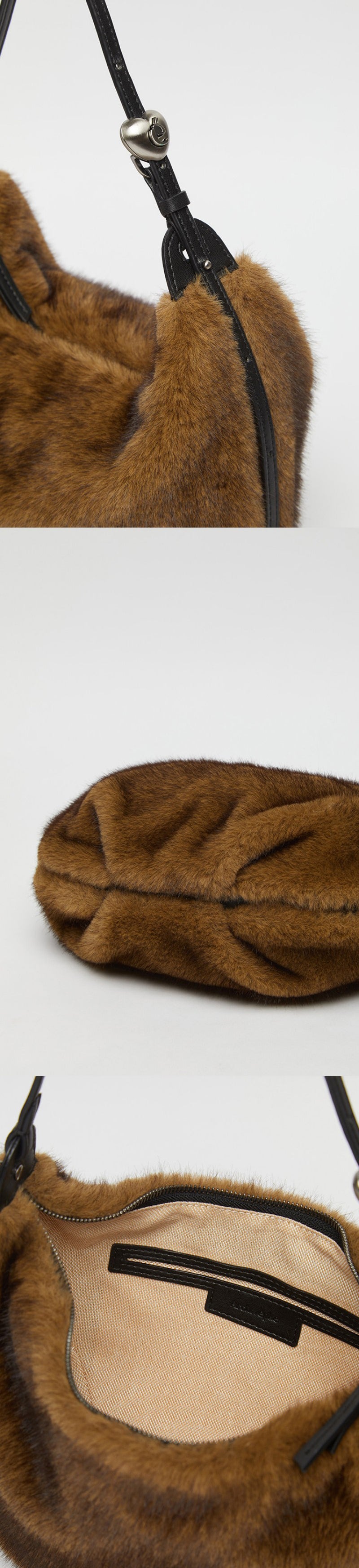 【WE ARE】韓國Archivepke Luv moon bag 毛絨單肩腋下包OVBAX25311