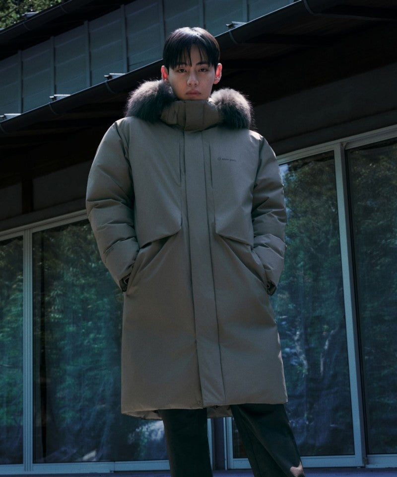 【WE ARE】韓國snow peak雪峰長款連帽鵝絨羽絨服外套S25WMPDJ06