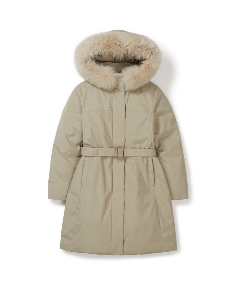 女款【WE ARE】韓國snow peak雪峰長款連帽鵝絨羽絨服外套S25WWPDJ05