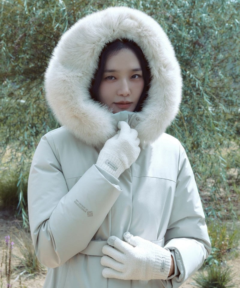 女款【WE ARE】韓國snow peak雪峰長款連帽鵝絨羽絨服外套S25WWPDJ05