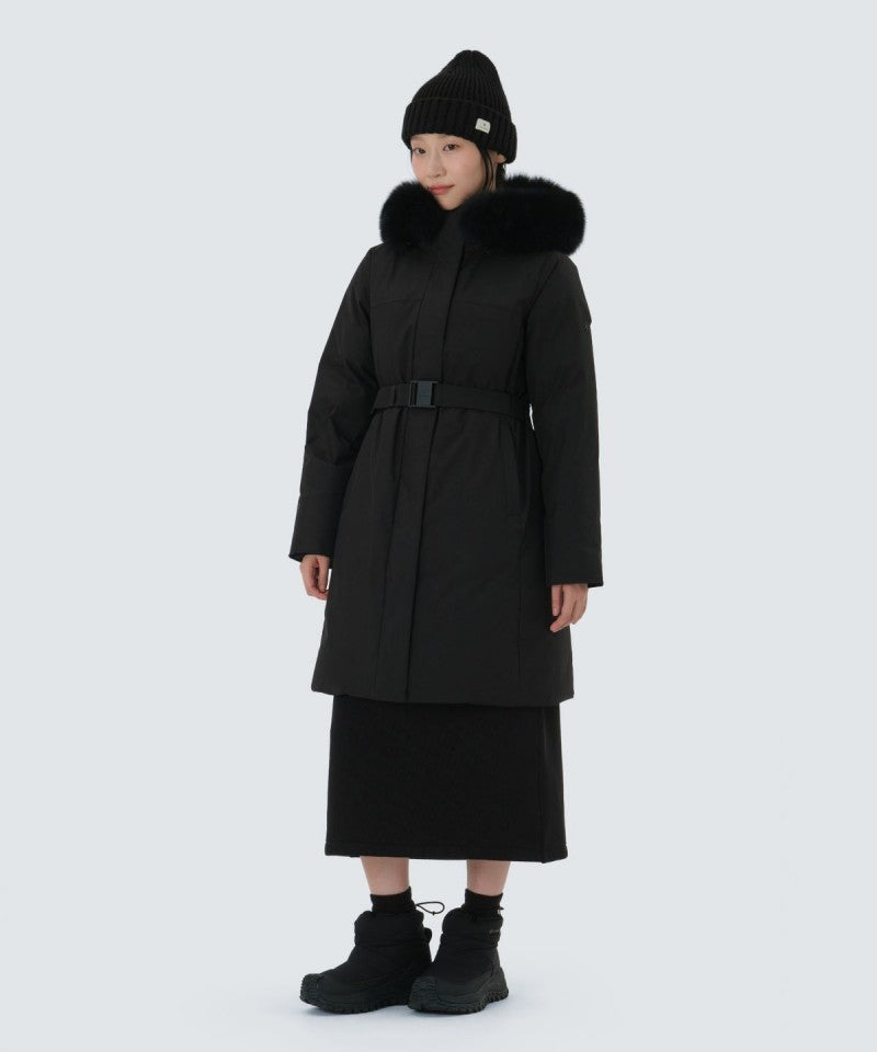 女款【WE ARE】韓國snow peak雪峰長款連帽鵝絨羽絨服外套S25WWPDJ05