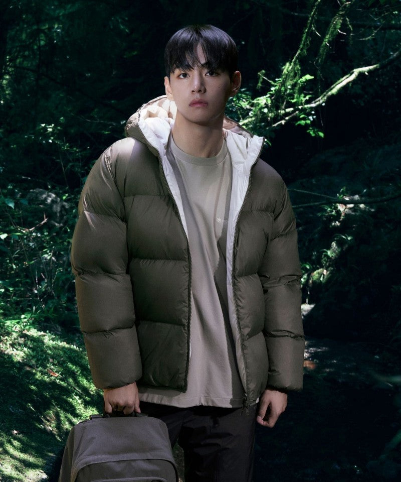 男女同款【WE ARE】韓國snow peak雪峰鴨絨連帽羽絨服雙面穿外套S25WUPDJ14