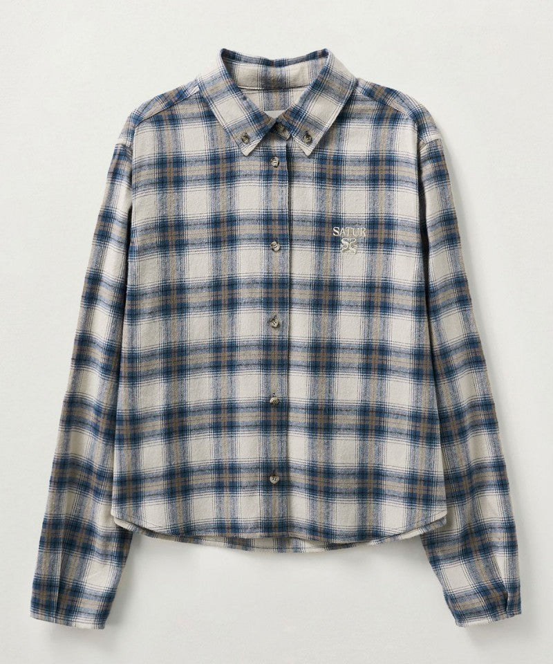 【WE ARE】韓國Satur格紋襯衫SA253WSH06