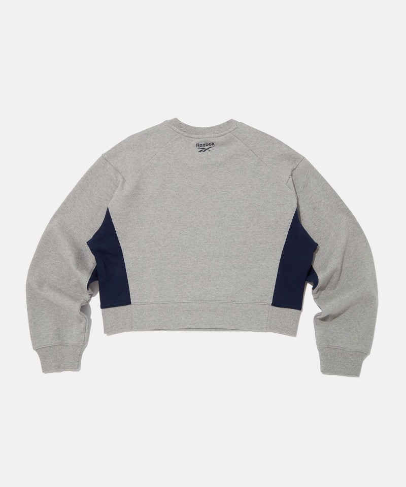 女款【WE ARE】韓國Reebok 拼色微短版大學T RETS5FM27