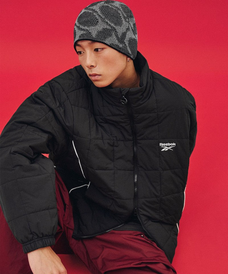 男款【WE ARE】韓國Reebok 背面反光方格科技棉保暖外套 REJU5FP35