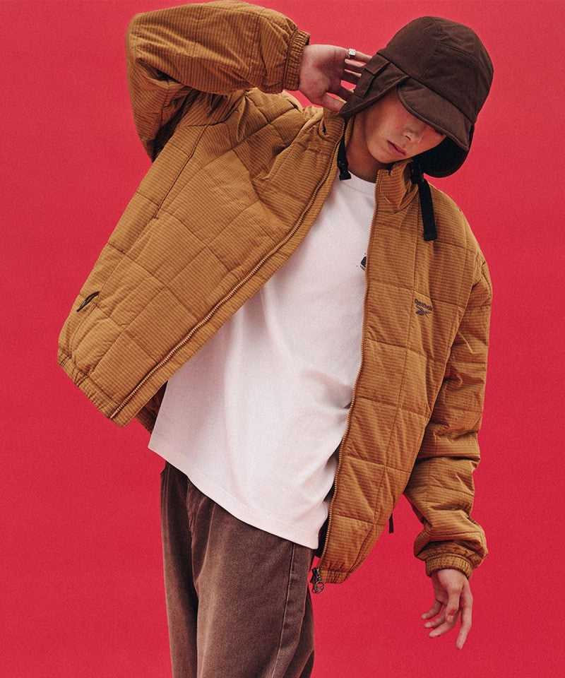 男款【WE ARE】韓國Reebok 背面反光方格科技棉保暖外套 REJU5FP35