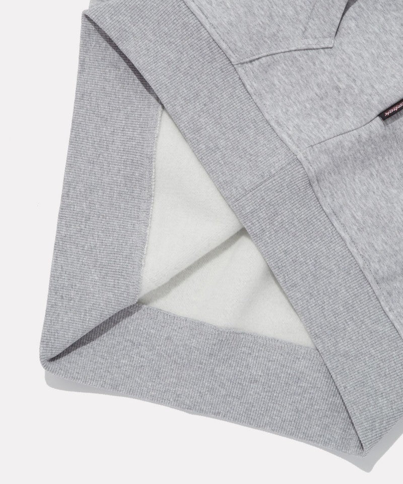 （版型偏小）男款【WE ARE】韓國Reebok 刺繡拼色線條刷毛帽T  RETS5FH43