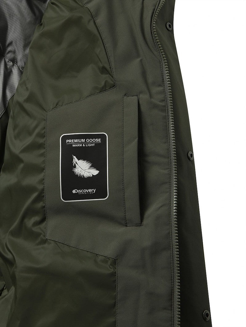 男款【WE ARE】韓國Discovery羽絨服長款連帽外套DMDJ67056