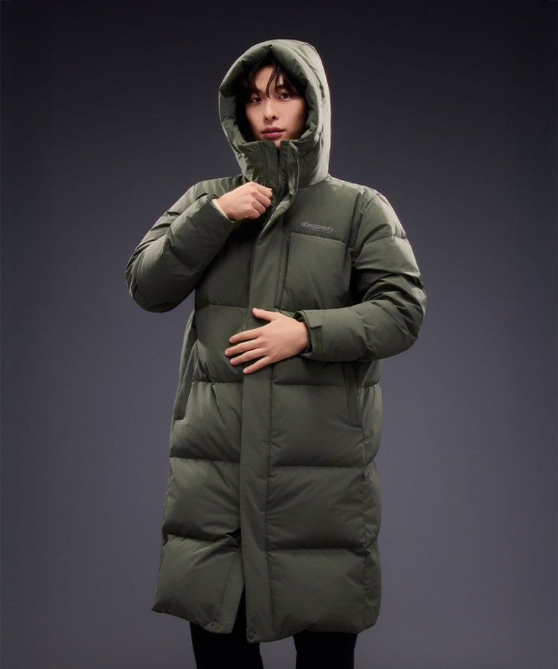 男款【WE ARE】韓國Discovery羽絨服長款連帽外套DMDJ67056