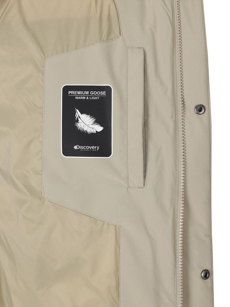 男款【WE ARE】韓國Discovery羽絨服長款連帽外套DMDJ67056