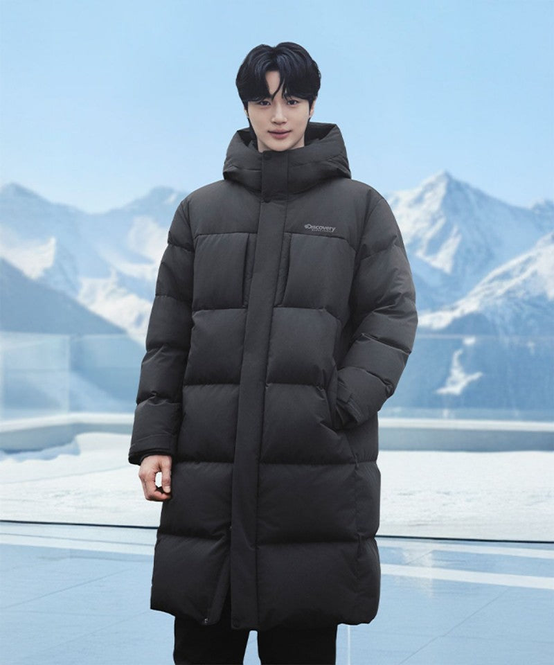 男款【WE ARE】韓國Discovery羽絨服長款連帽外套DMDJ67056