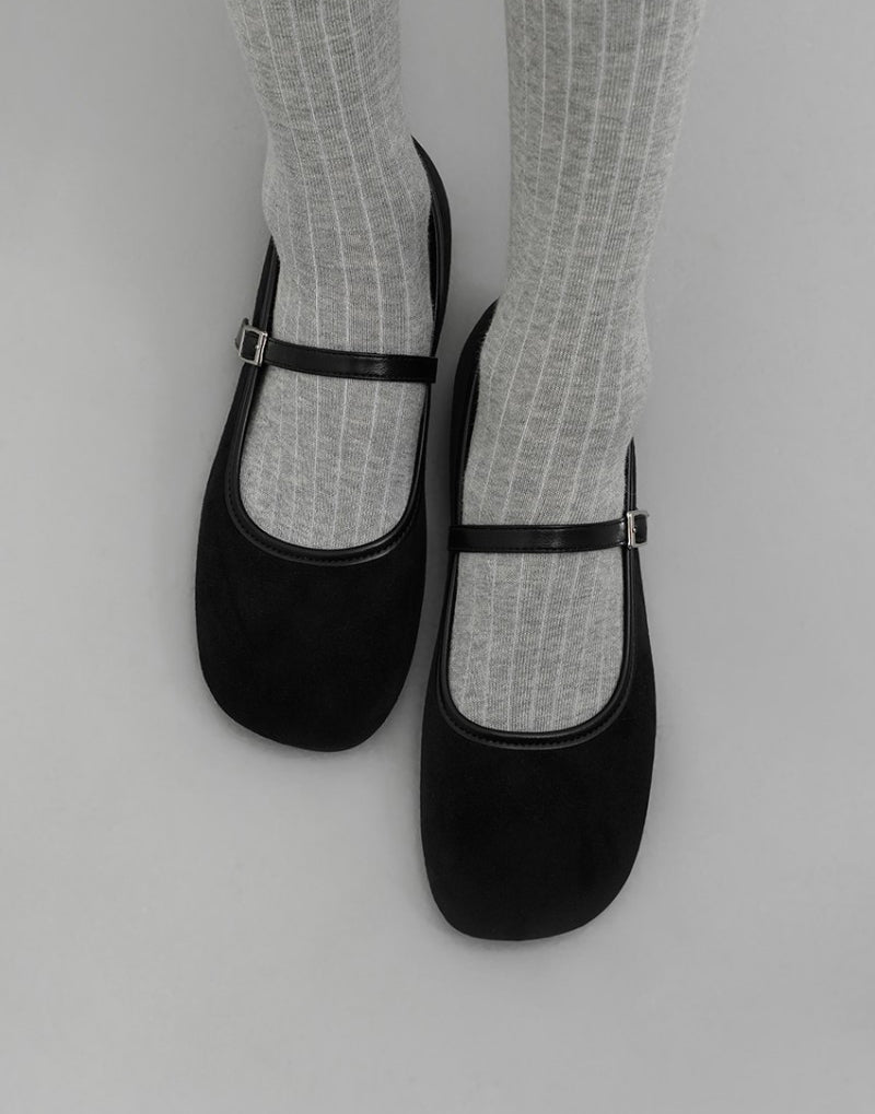 【WE ARE】韓國CHAAKAN 復古麂皮配色瑪莉珍 PMSDR3H155