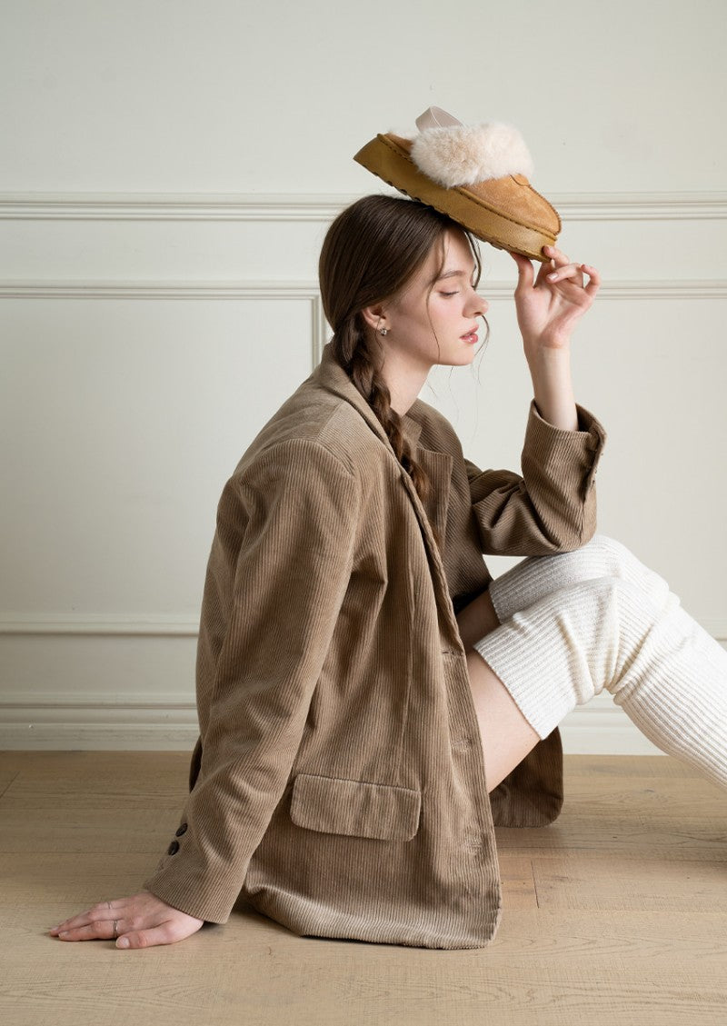 【WE ARE】韓國CHAAKAN毛絨雪地拖鞋WTSDR4F206