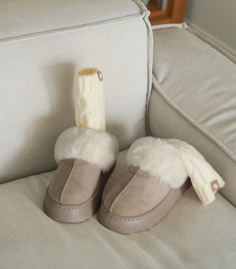 【WE ARE】韓國CHAAKAN毛絨雪地拖鞋WTSDR4F206